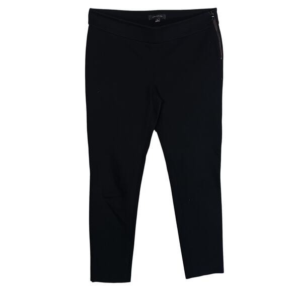Ann Taylor Stretch Cropped Pants Size 4 Black Side Zipper Rayon, Nylon & Spandex - Picture 1 of 8